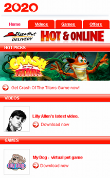 mobile web design 2020 pizza hut