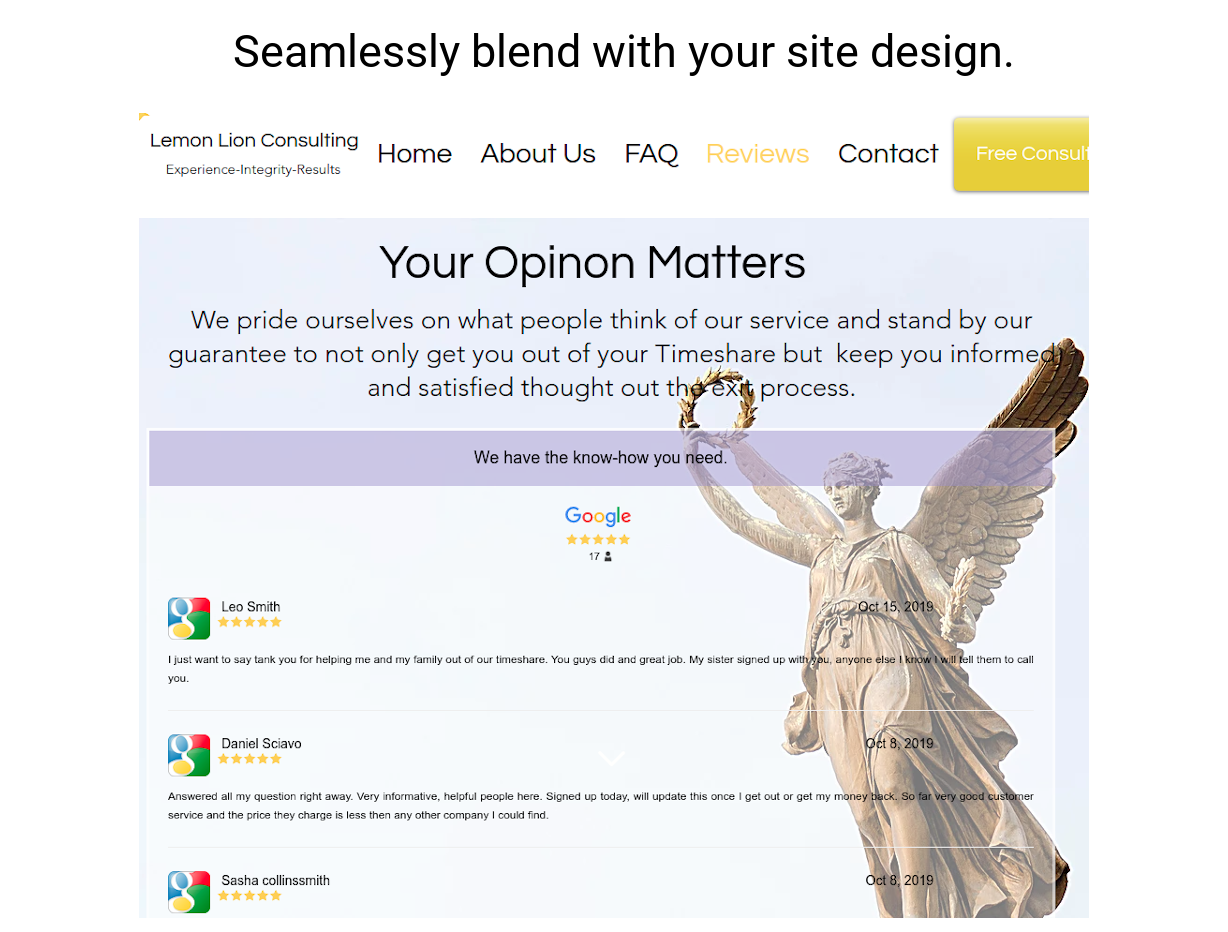 Installation of MyReviews as a full page module.