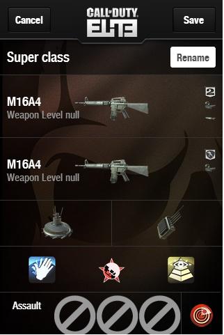 Integration of Call of Duty Elite APIs, superclass screen.
